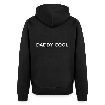 Daddy cool - Unisex Premium Organic Zip Hoodie - black - Back - Nico (187cm)