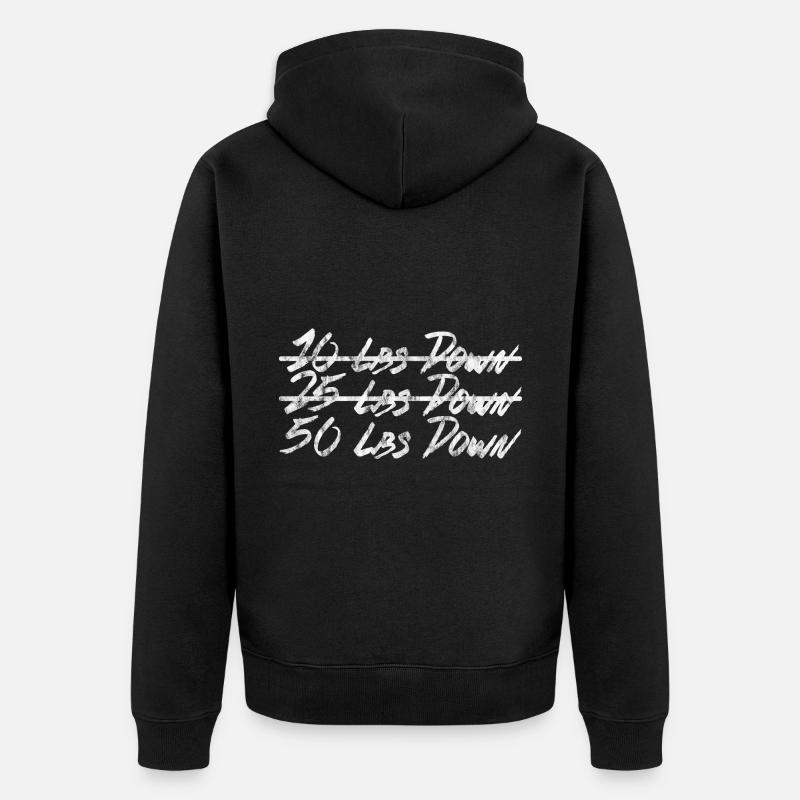 50 Lbs Down 3 - Unisex Premium Bio Zip Hoodie - Schwarz