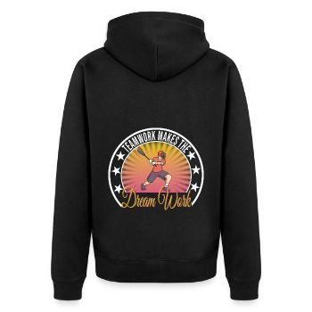 Lacrosse - Unisex Premium Bio Zip Hoodie - Schwarz - Hinten - Nico (187cm)