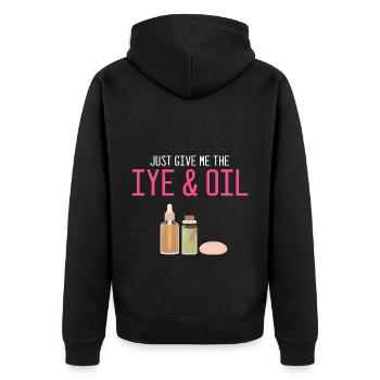 Soap Making Design for Soap Maker Designs - Unisex Premium Organic Zip Hoodie - black - Back - Nico (187cm)