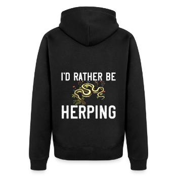 Herpetology Reptiles Herpetologist Lizards - Unisex Premium Organic Zip Hoodie - black - Back - Nico (187cm)