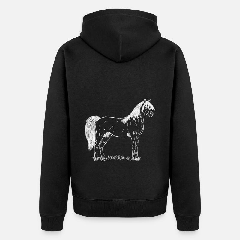 Cheval - Veste à capuche bio Premium Unisexe - noir