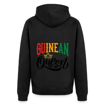 Reine de Guinée Guinée Drapeau de Guinée - Veste à capuche bio Premium Unisexe - noir - Dos - Nico (187cm)