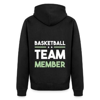 Équipe de basket-ball - Veste à capuche bio Premium Unisexe - noir - Dos - Nico (187cm)