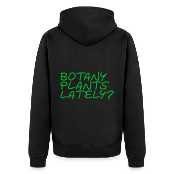 Botany Plants Lately 23 - Unisex Premium Organic Zip Hoodie - black - Back - Nico (187cm)