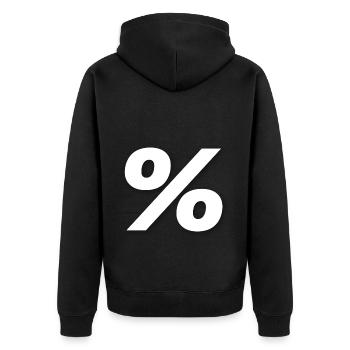 % Pourcentage - Veste à capuche bio Premium Unisexe - noir - Dos - Nico (187cm)