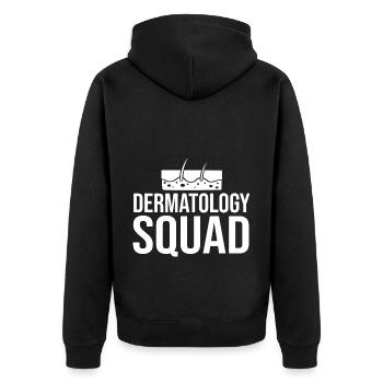 Dermatology Skin Care Skin Medicine Disease - Unisex Premium Organic Zip Hoodie - black - Back - Nico (187cm)