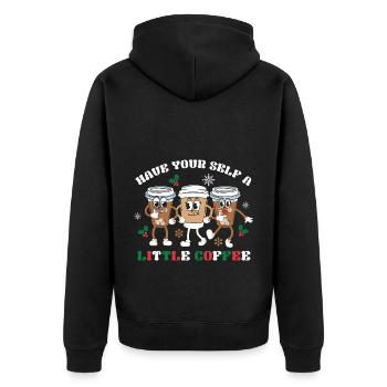 Cadeaux de Noël Noël - Veste à capuche bio Premium Unisexe - noir - Dos - Nico (187cm)