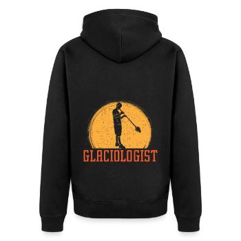 Glassologe Blowpipe Glassblowers Glass blowing - Unisex Premium Organic Zip Hoodie - black - Back - Nico (187cm)