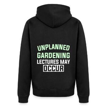 DES CONFÉRENCES DE JARDINAGE IMPRÉVUES PEUVENT AVOIR LIEU - Veste à capuche bio Premium Unisexe - noir - Dos - Nico (187cm)