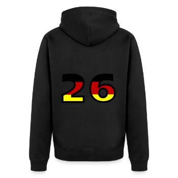 26 Number Germany Jersey - Unisex Premium Organic Zip Hoodie - black - Back - Nico (187cm)