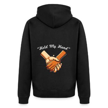 Songtexte Musikliebhaber Songwriter Musikfestival - Unisex Premium Bio Zip Hoodie - Schwarz - Hinten - Nico (187cm)