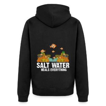 Plongeurs en eau salée Plongée Biologiste marin Sea Ozea - Veste à capuche bio Premium Unisexe - noir - Dos - Nico (187cm)