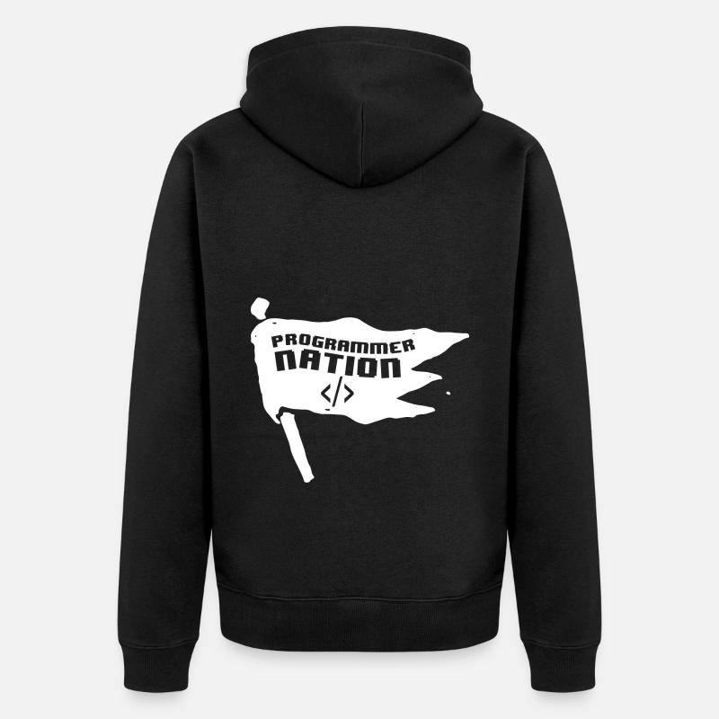 Programmierer Coder Software Entwickler - Unisex Premium Bio Zip Hoodie - Schwarz