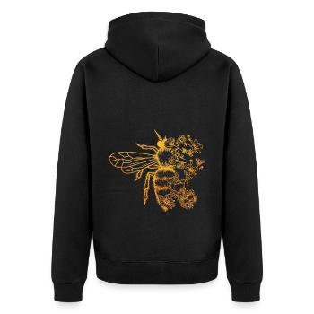 Fleur Abeille Femmes Honey Beekeeper - Veste à capuche bio Premium Unisexe - noir - Dos - Nico (187cm)