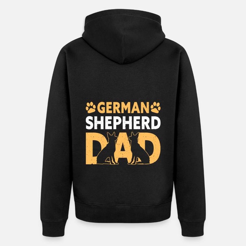 Berger allemand Papa Père - Veste à capuche bio Premium Unisexe - noir