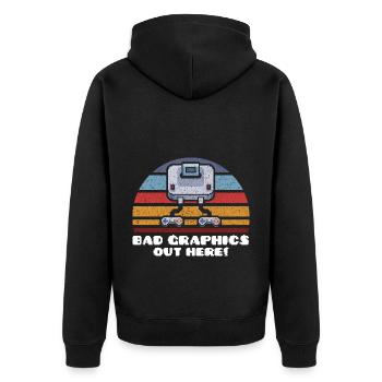 Jeu de hasard Retro Gamer Jeux vidéo Cadeau - Veste à capuche bio Premium Unisexe - noir - Dos - Nico (187cm)