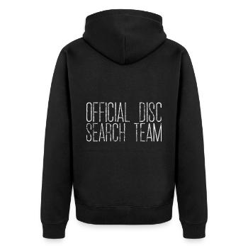 Official Disc Search Team 4 - Unisex Premium Bio Zip Hoodie - Schwarz - Hinten - Nico (187cm)