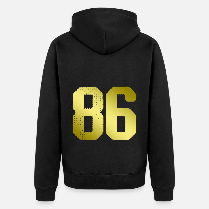 maillot numéro 86 - Veste à capuche bio Premium Unisexe - noir
