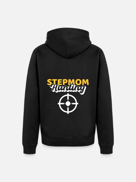 Stepmom Hunting Geschenk - Unisex Premium Bio Zip Hoodie - Schwarz