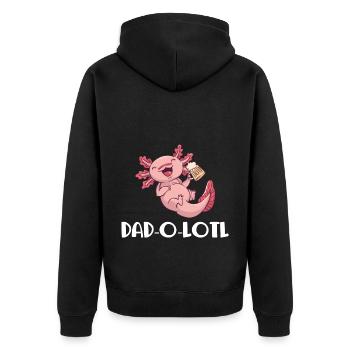 Cadeau de fête des pères pour papa pour la fête des hommes - Veste à capuche bio Premium Unisexe - noir - Dos - Nico (187cm)