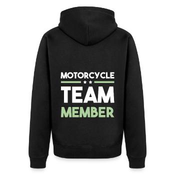 Équipe moto - Veste à capuche bio Premium Unisexe - noir - Dos - Nico (187cm)