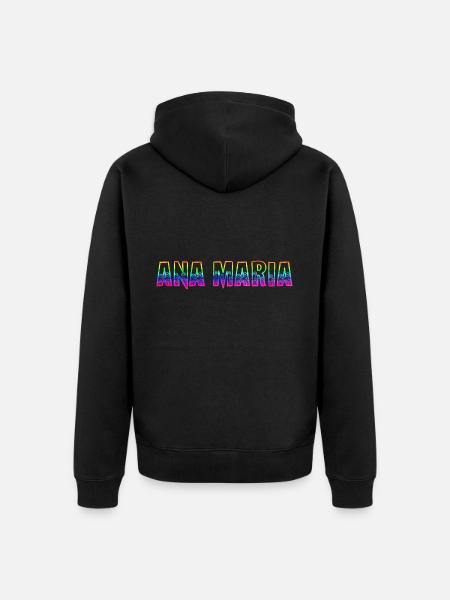 Ana Maria RS Rainbow - Unisex Premium Organic Zip Hoodie - black