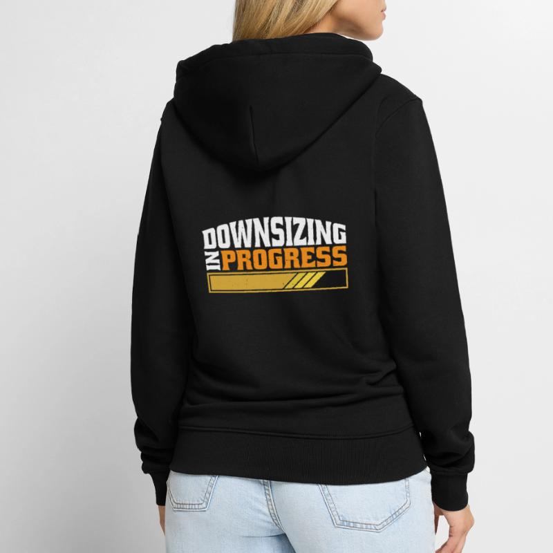 Downsizing In Progress 25 Unisex Premium Organic Zip Hoodie