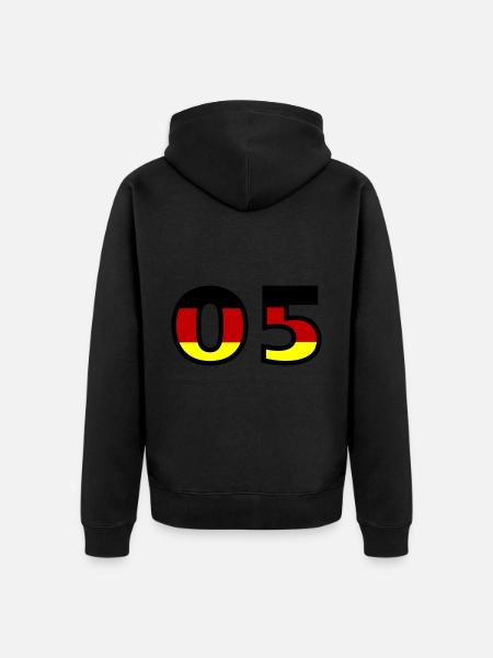 5 Number Germany Jersey - Unisex Premium Organic Zip Hoodie - black