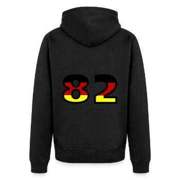 82 Numéro Allemagne Jersey - Veste à capuche bio Premium Unisexe - noir - Dos - Nico (187cm)