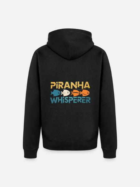 Piranha - Unisex Premium Bio Zip Hoodie - Schwarz
