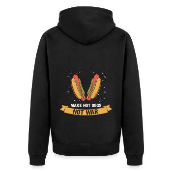 Hot Dog Maker Grill Papa BBQ Hot Dog - Veste à capuche bio Premium Unisexe - noir - Dos - Nico (187cm)