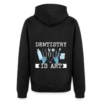 La dentisterie est l’art dentiste dentiste dent - Veste à capuche bio Premium Unisexe - noir - Dos - Nico (187cm)