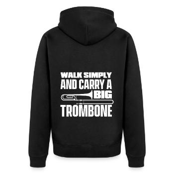 Trombone - Veste à capuche bio Premium Unisexe - noir - Dos - Nico (187cm)
