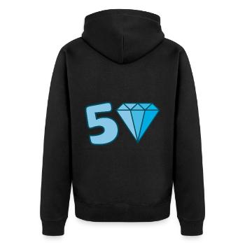 Diamant du 50e anniversaire - Veste à capuche bio Premium Unisexe - noir - Dos - Nico (187cm)