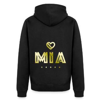 Mia Coeur - Veste à capuche bio Premium Unisexe - noir - Dos - Nico (187cm)