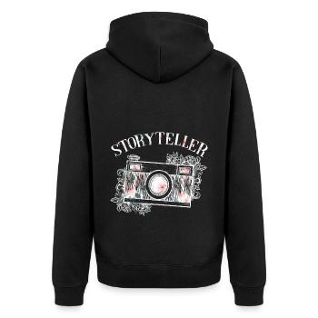 Photography Camera Lens - Unisex Premium Bio Zip Hoodie - Schwarz - Hinten - Nico (187cm)