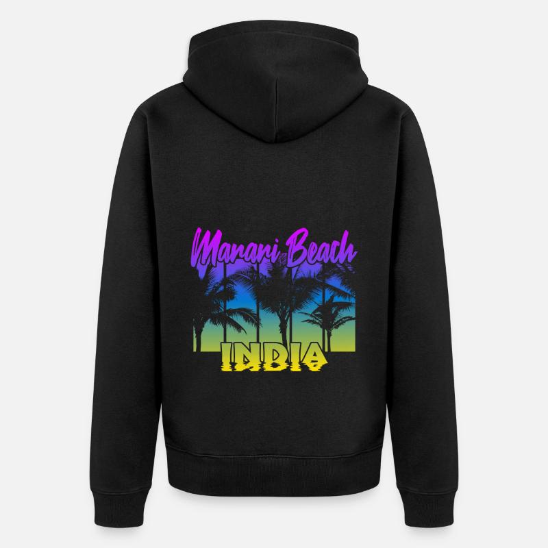 Marari Beach Inde - Veste à capuche bio Premium Unisexe - noir