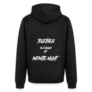 Goth ensemble dans un royaume de la nuit infinie - Veste à capuche bio Premium Unisexe - noir - Dos - Nico (187cm)