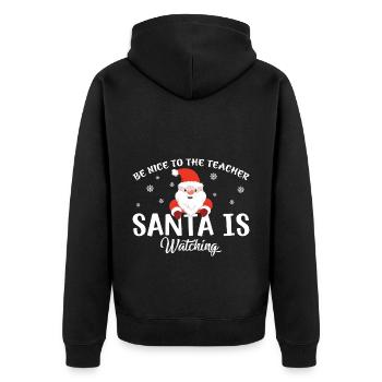Cadeaux de Noël Noël - Veste à capuche bio Premium Unisexe - noir - Dos - Nico (187cm)