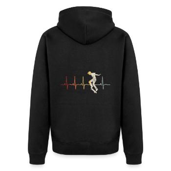 Skateboarder Skateboard EKG Skater Skate Skateing - Veste à capuche bio Premium Unisexe - noir - Dos - Nico (187cm)