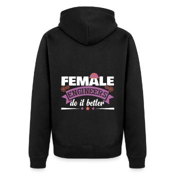 Les ingénieures le font mieux - Veste à capuche bio Premium Unisexe - noir - Dos - Nico (187cm)