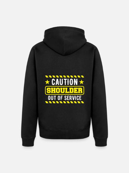 Shoulder Surgery Recovery - Unisex Premium Organic Zip Hoodie - black