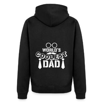 World best okay Daddy, Dad you're right Okay - Unisex Premium Organic Zip Hoodie - black - Back - Nico (187cm)
