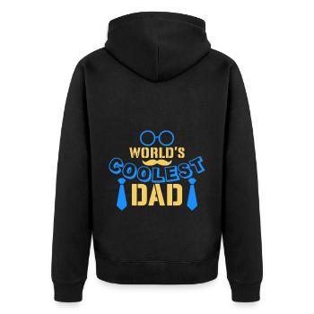 World best okay Daddy, Dad you're right Okay - Unisex Premium Organic Zip Hoodie - black - Back - Nico (187cm)