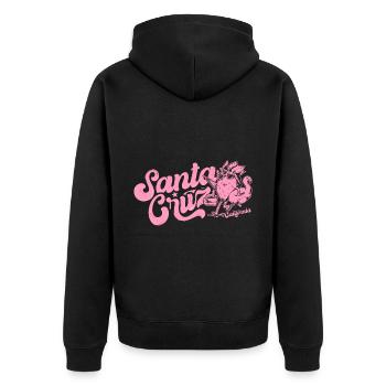 Santa Cruz Californie vintage rétro surfing ville - Veste à capuche bio Premium Unisexe - noir - Dos - Nico (187cm)