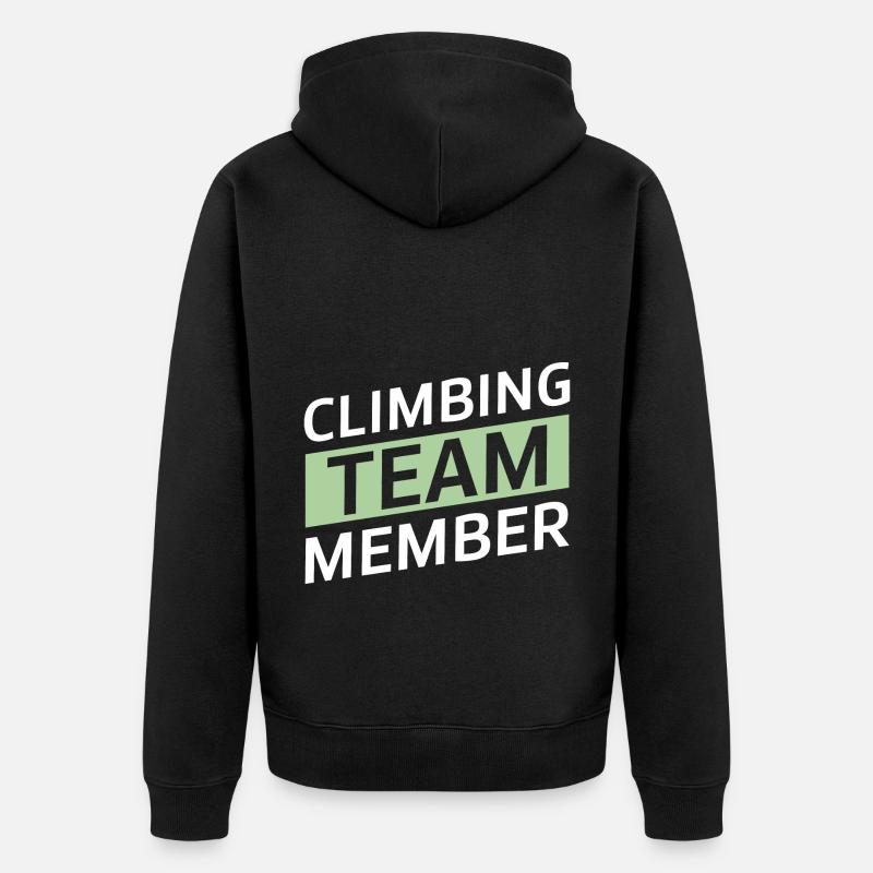 Climbing Team - Unisex Premium Bio Zip Hoodie - Schwarz