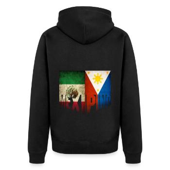 Mexipino Mexican Filipino American Heritage - Veste à capuche bio Premium Unisexe - noir - Dos - Nico (187cm)