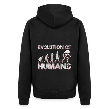 Monster Figure Cute - Unisex Premium Organic Zip Hoodie - black - Back - Nico (187cm)