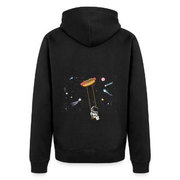 Sandwich Lover Cheese Fast Food Food Food - Unisex Premium Organic Zip Hoodie - black - Back - Nico (187cm)